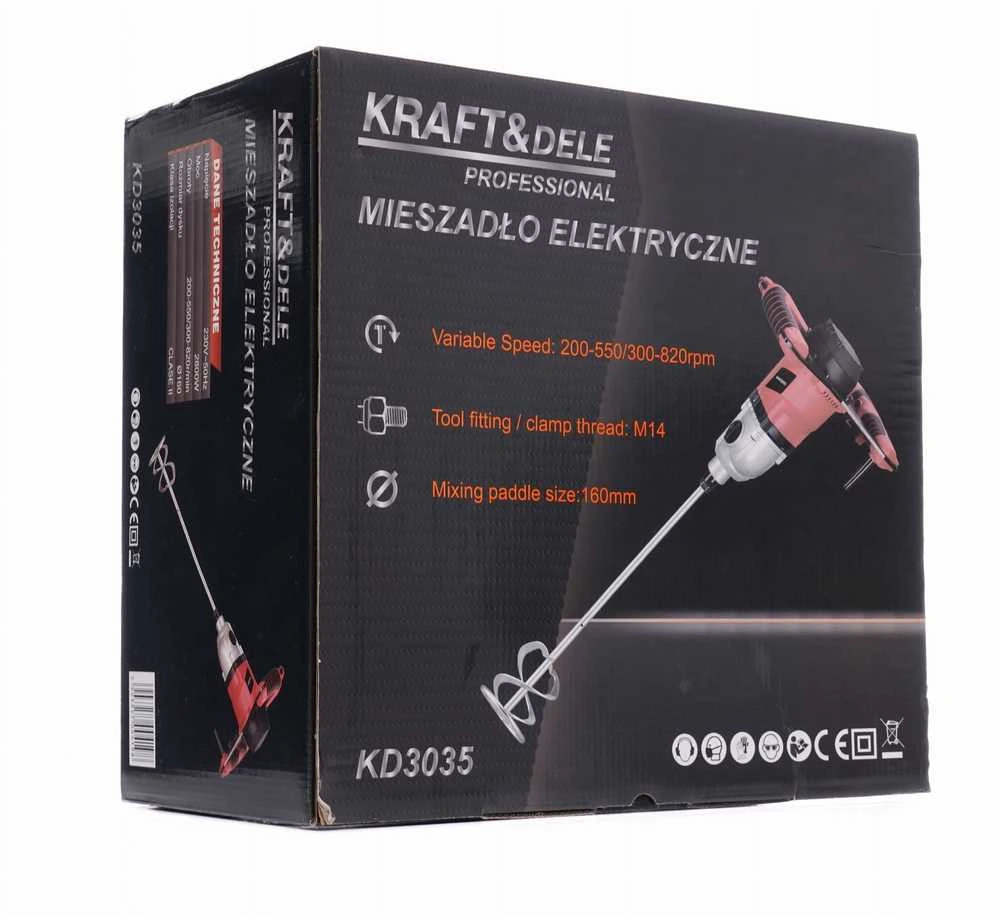 Statybinis maišytuvas Kraft & Dele KD3035, 160mm, 2800W