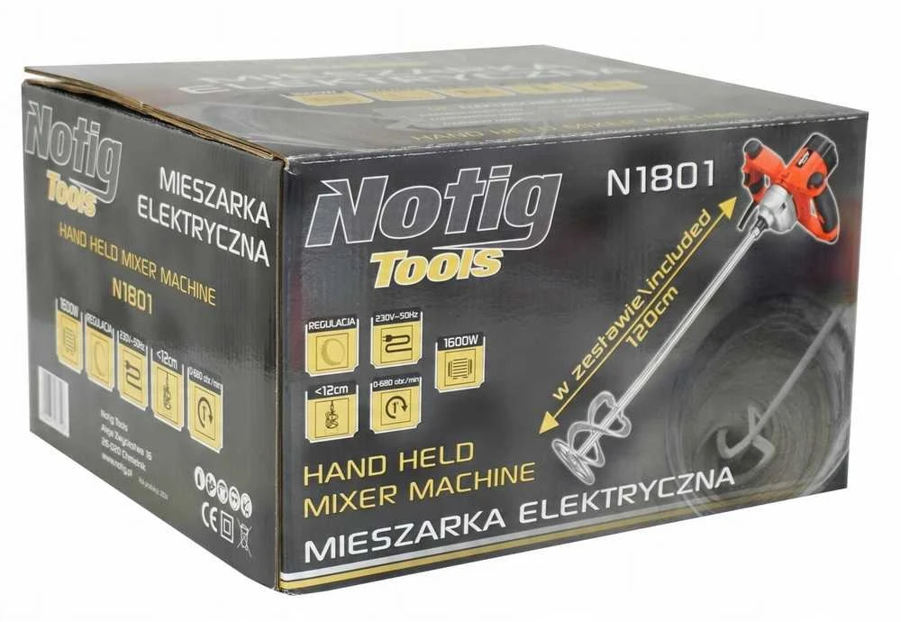 Statybinis maišytuvas Notig Tools N1801, 1600W