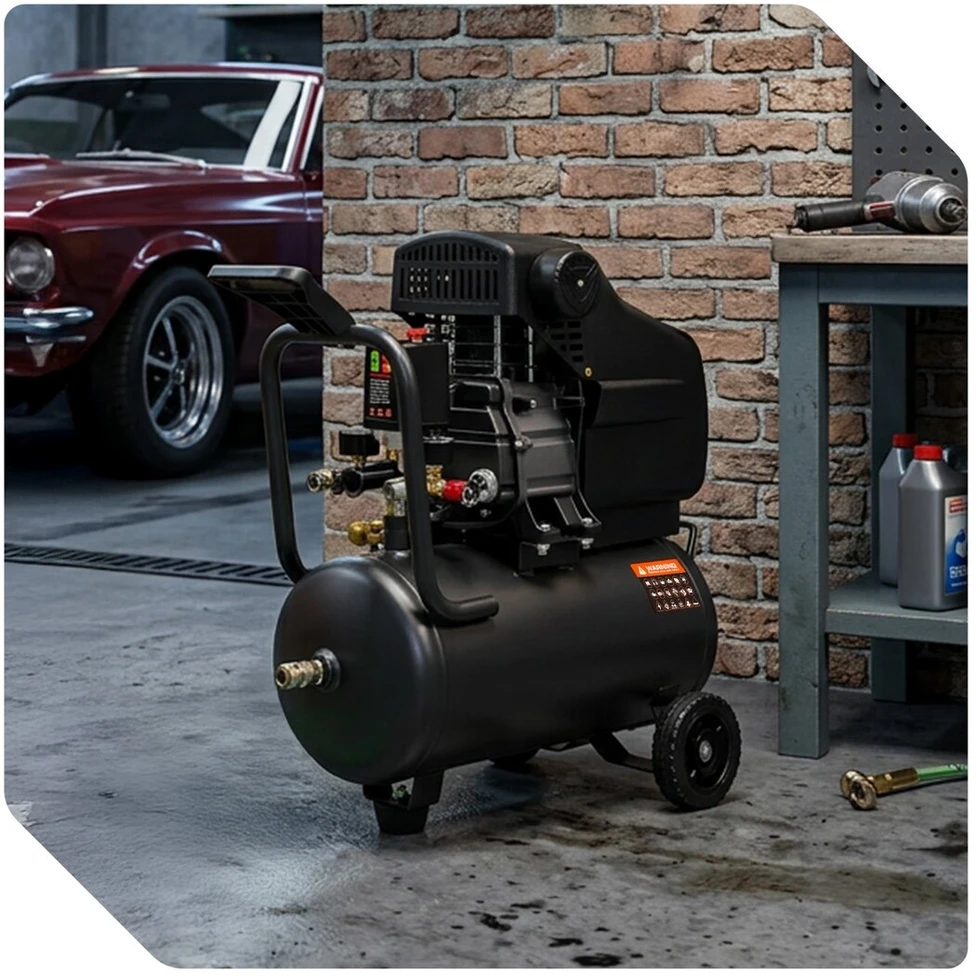Tepalinis oro kompresorius Wuber W54001, 24 l, 1100 W, 90 l/min, 8 bar