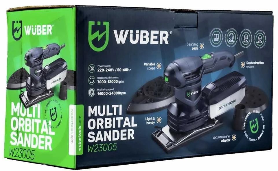 Universalus ekscentrinis šlifuoklis Wuber W23005