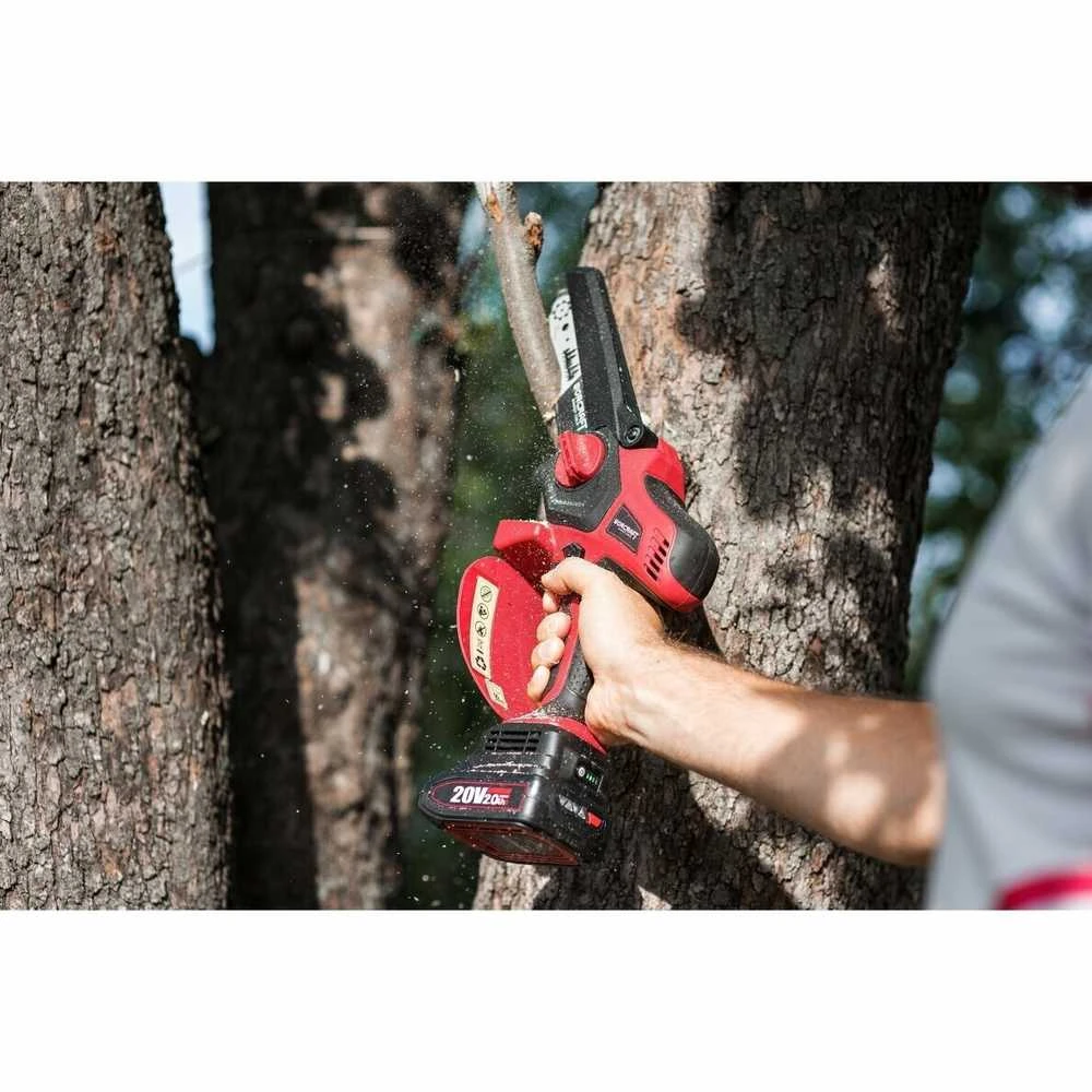 Grandininis pjūklas Worcraft Akumuliatorinis grandininis mini pjūklas su plastikine dėže 20V LI-ION