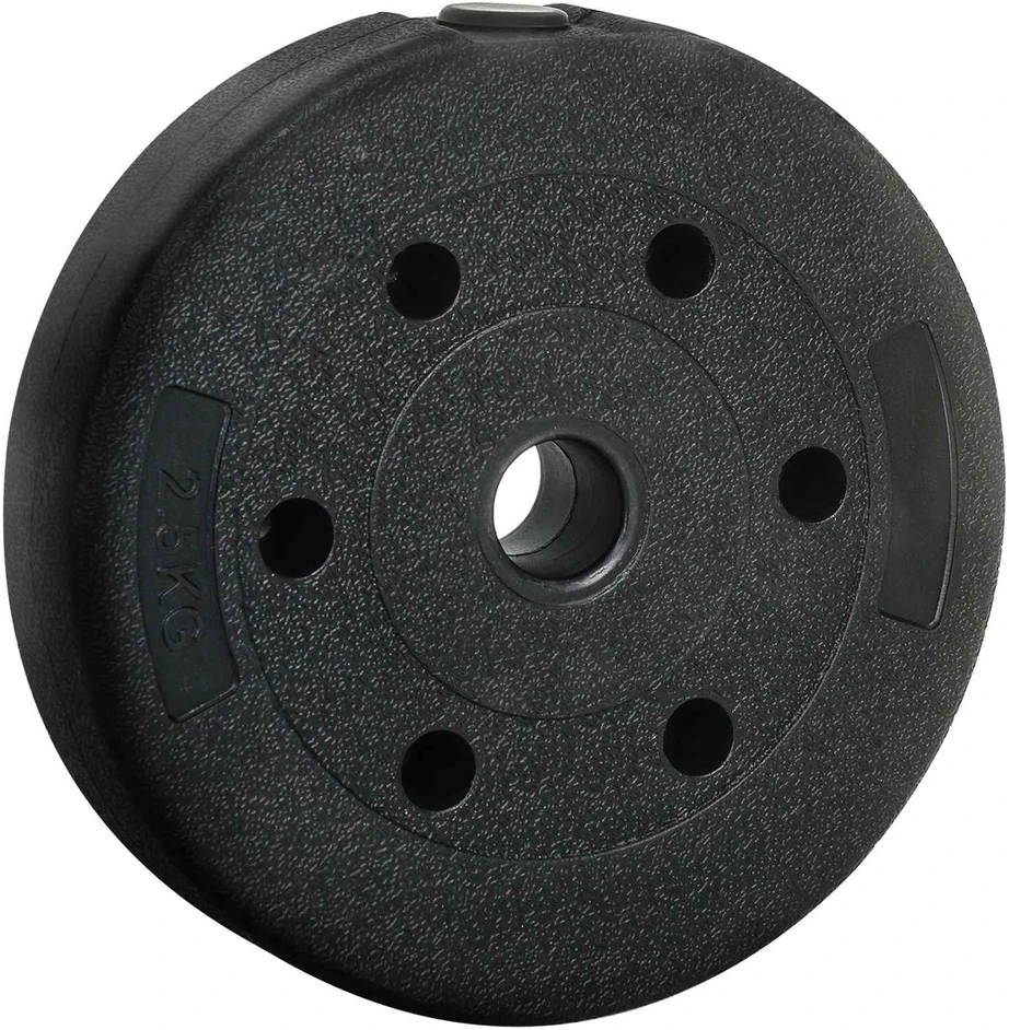 2-in-1 hantelių rinkinys 30kg Juoda ir raudona