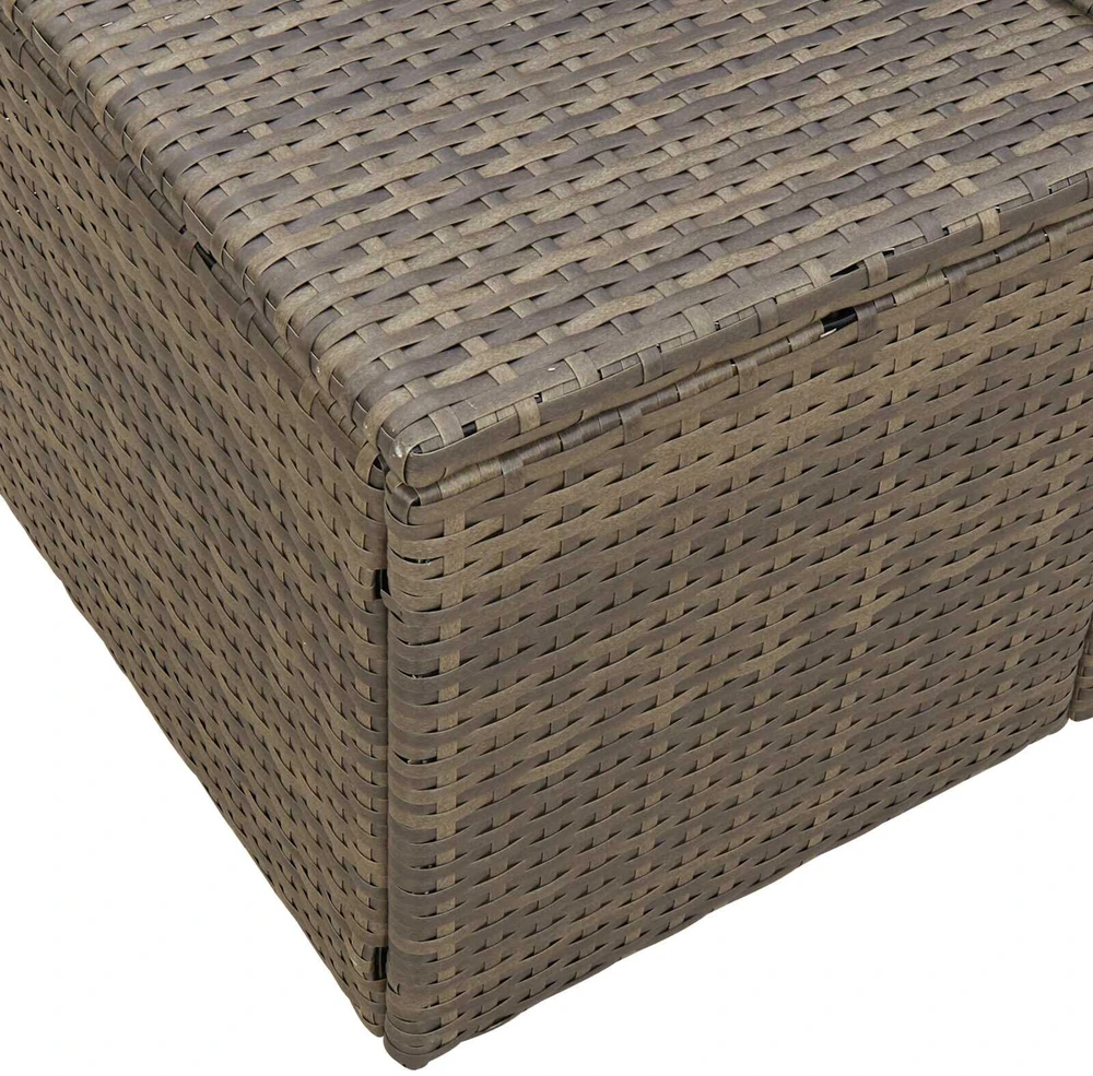 Sodo sofa su pagalve Pilka 184 x 62 x 69 cm poliratanas