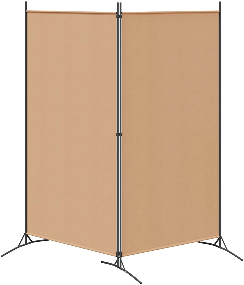 2-Skyrių Kambario Separatorius Smėlio 175 x 180 cm Audinys