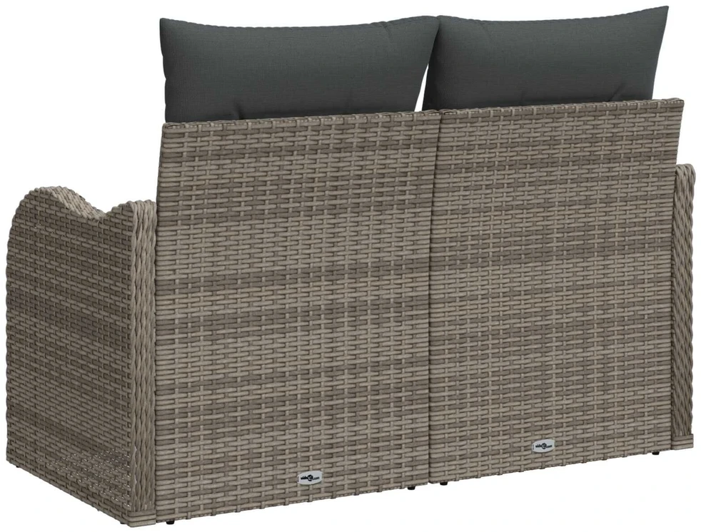 Sodo sofa su pagalve Pilka 121 x 62 x 69cm poliratanas