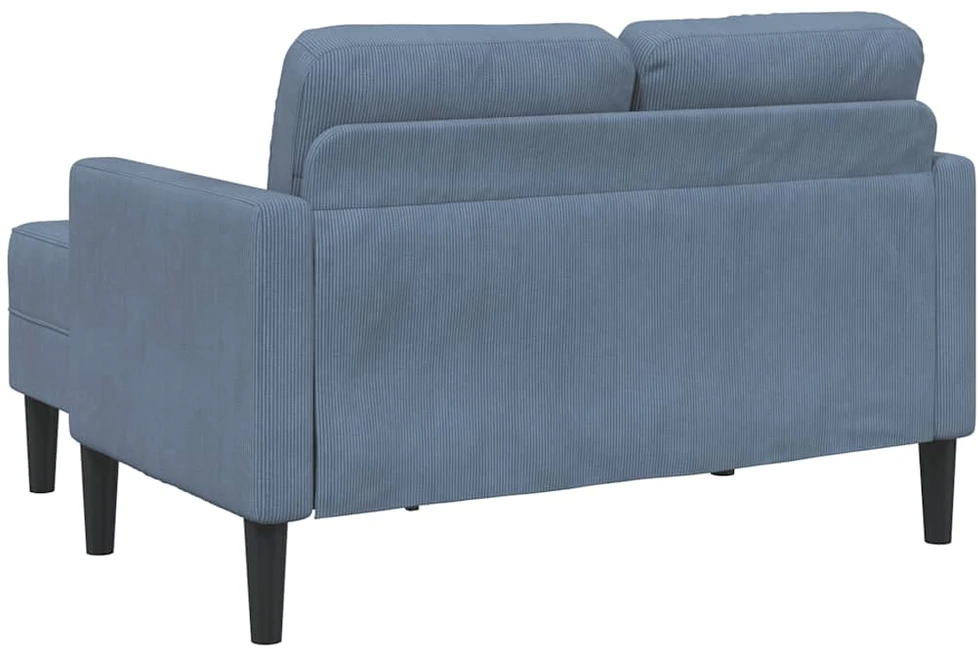 2-vietė sofa su gultu L formos mėlyna 125 cm patalynė