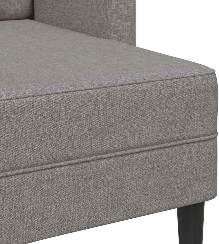 2-vietė sofa su kėdute L formos taupe 125 cm audiniu