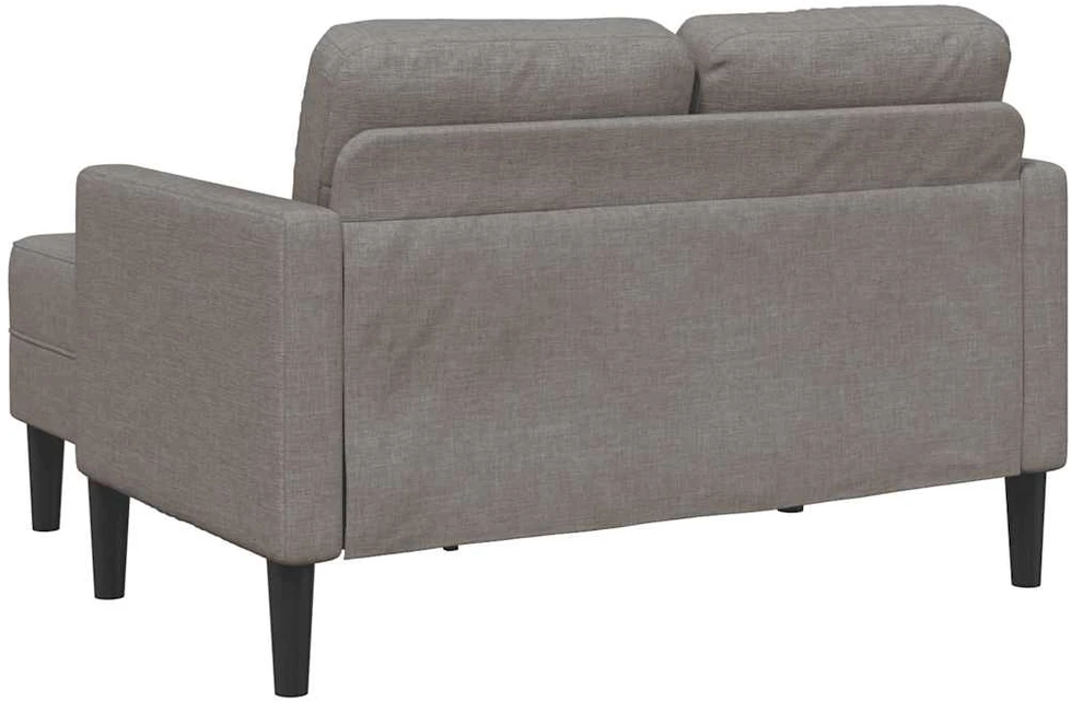 2-vietė sofa su kėdute L formos taupe 125 cm audiniu