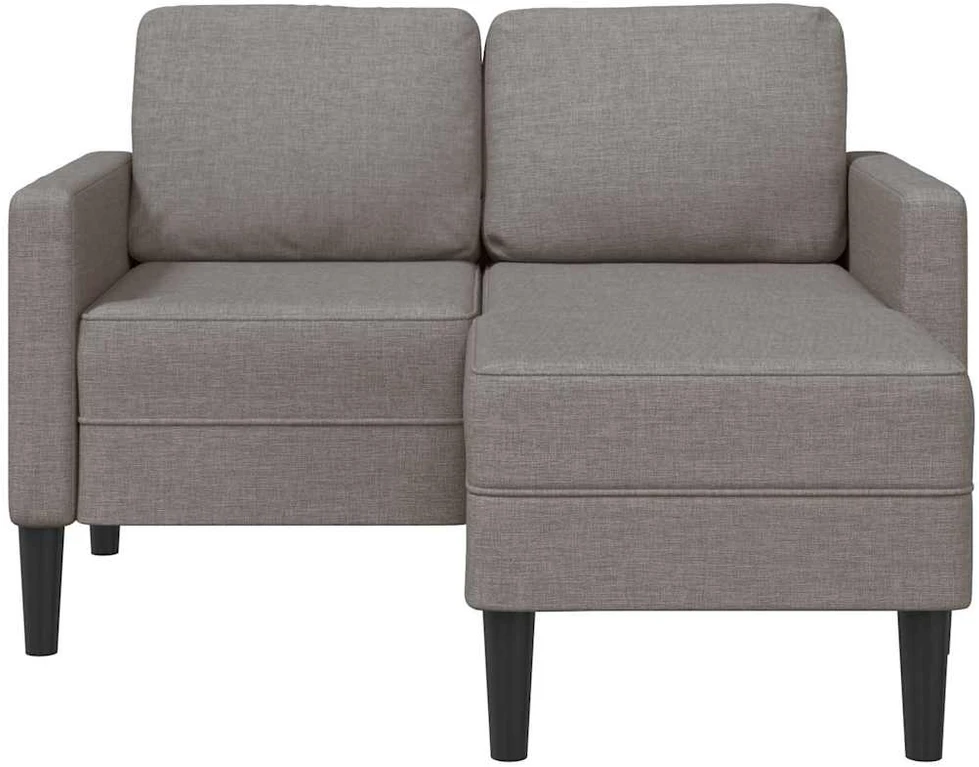 2-vietė sofa su kėdute L formos taupe 125 cm audiniu