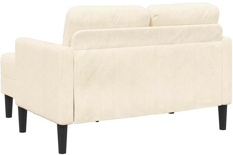 2-vietė sofa su L-formos kreminės kėdutės 125 cm patalyne