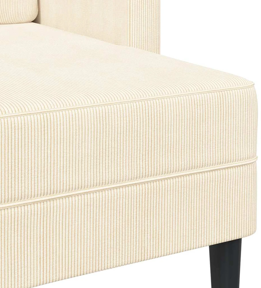 2-vietė sofa su L-formos kreminės kėdutės 125 cm patalyne