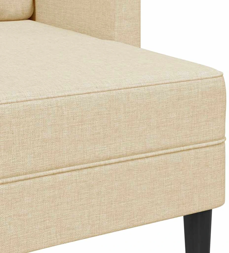 2-vietė sofa su L formos kreminiu 125 cm audiniu
