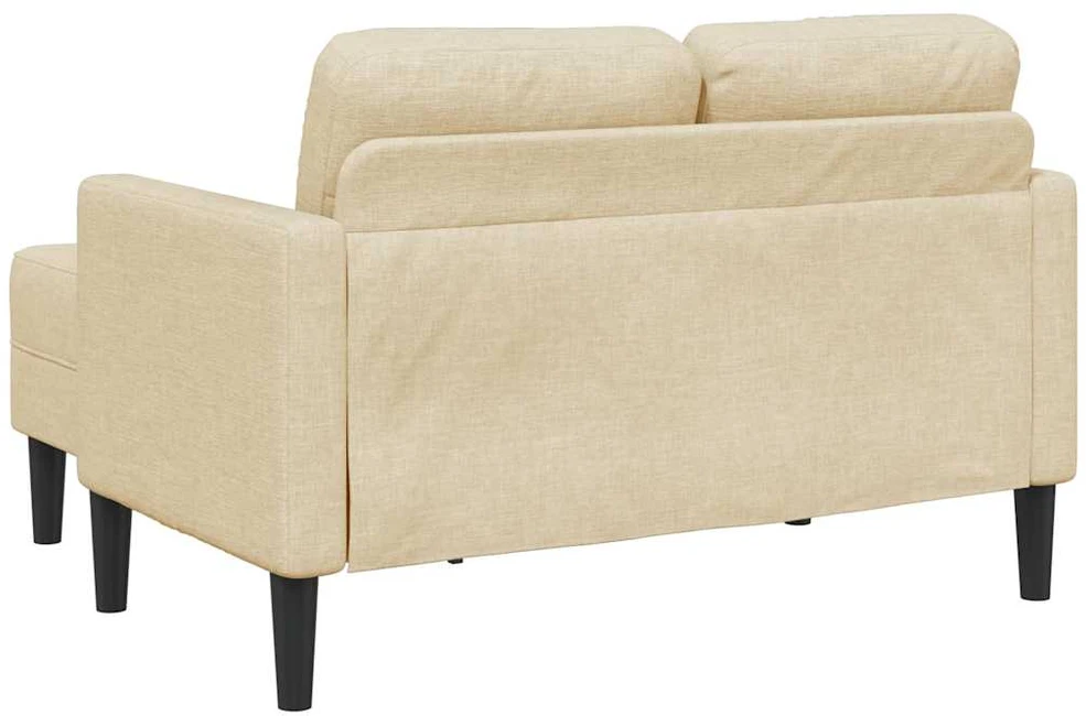 2-vietė sofa su L formos kreminiu 125 cm audiniu