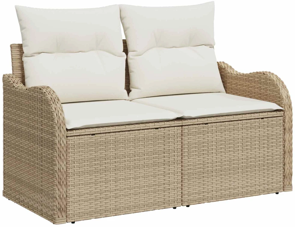 Sodo sofa su pagalve Smėlio 121 x 62 x 69cm poliratanas