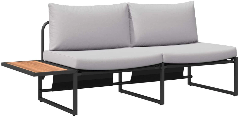 Sodo sofa Šviesiai pilka 200,5 x 70 x 85,5 cm Plienas