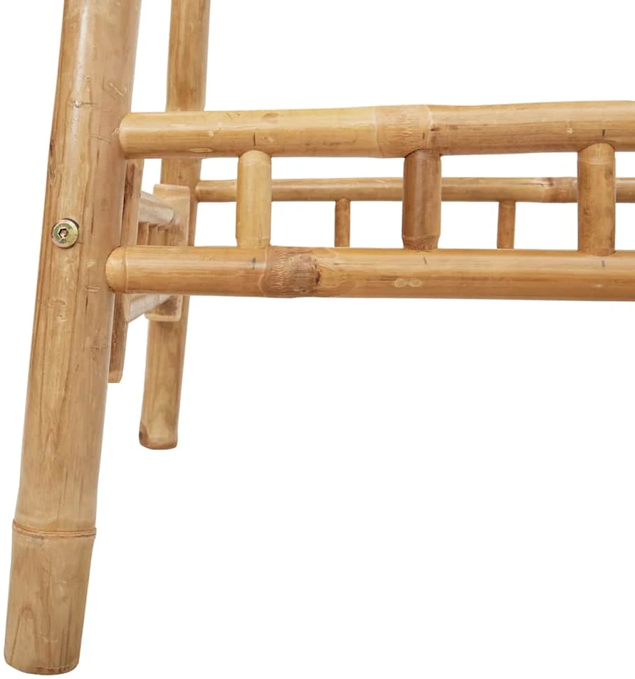 Lauko baldų komplektas 3 dalių lauko baro komplektas, sulankstomas, bambukas