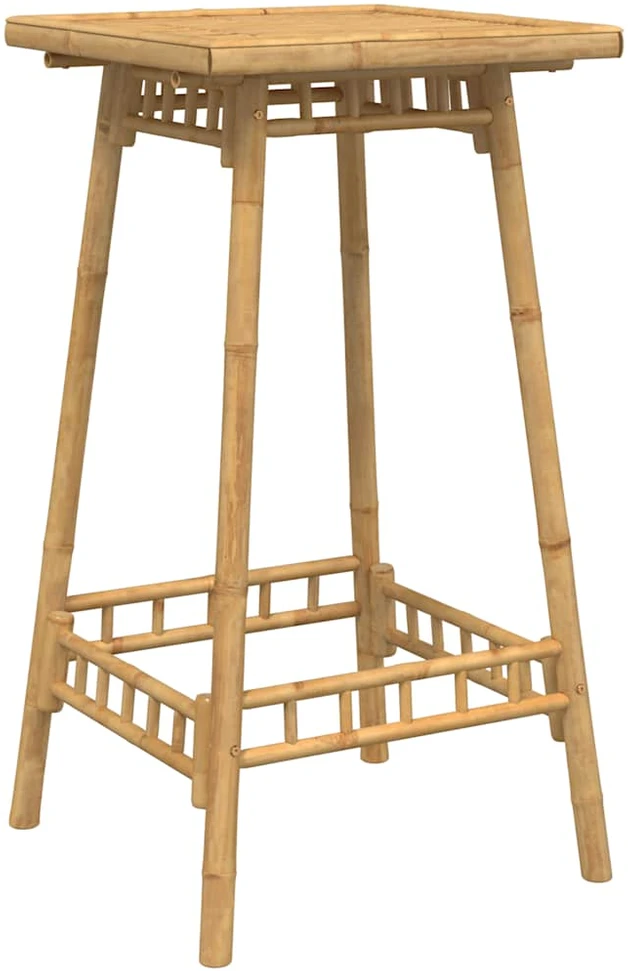 Lauko baldų komplektas 3 dalių lauko baro komplektas, sulankstomas, bambukas