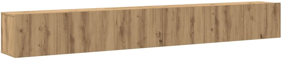 TV staliukas 3 dalių sieninis televizoriaus spintelės komplektas Artisan Oak
