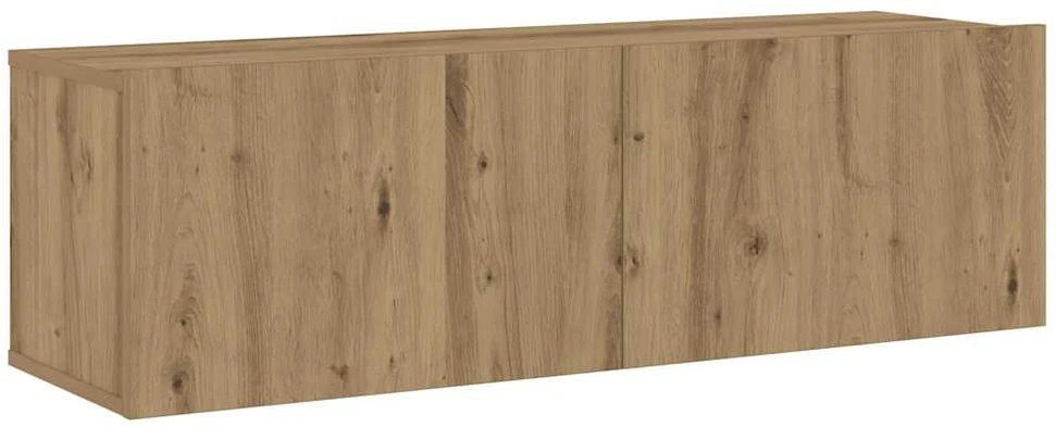 TV staliukas 3 dalių sieninis televizoriaus spintelės komplektas Artisan Oak
