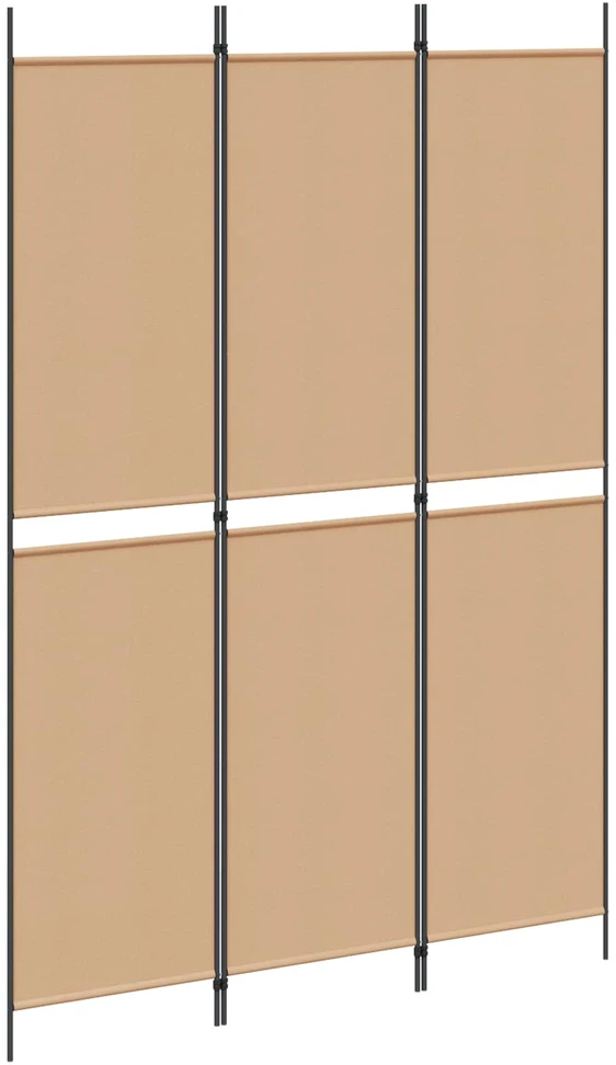 3-jų panelių kambario skaidytuvas Smėlio 150 x 220 cm Audinys