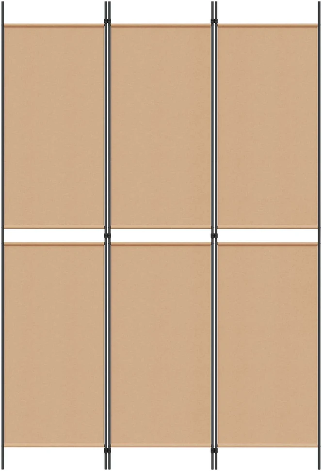 3-jų panelių kambario skaidytuvas Smėlio 150 x 220 cm Audinys