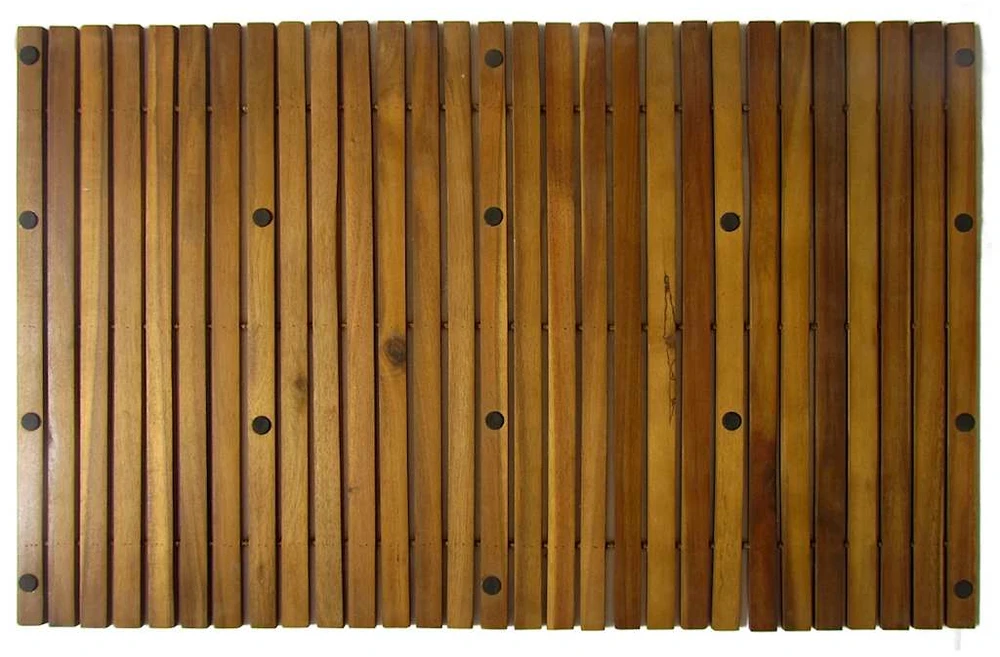 3 Mediniai Vonios Kilimėliai 80 x 50 cm, Akacija
