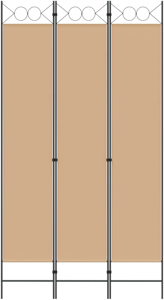 3-panelis kambario skirstytuvas Smėlio 120 x 220 cm Audinys