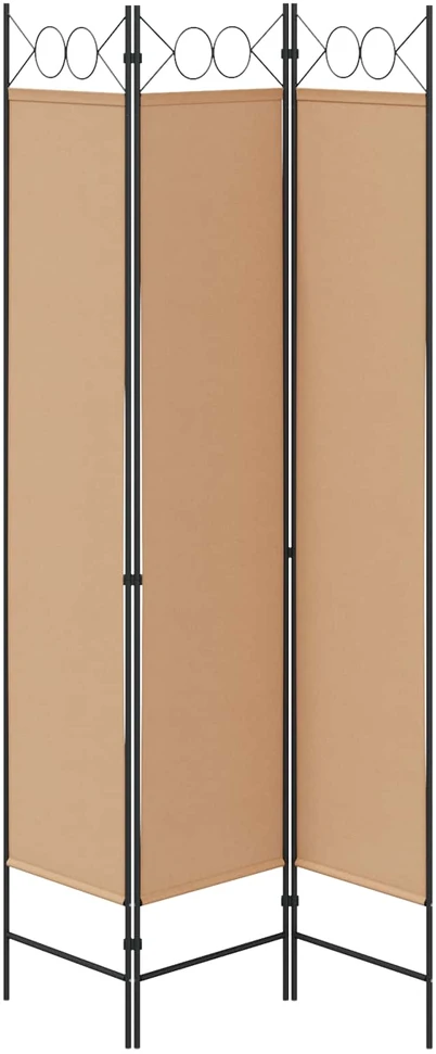 3-panelis kambario skirstytuvas Smėlio 120 x 200 cm Audinys