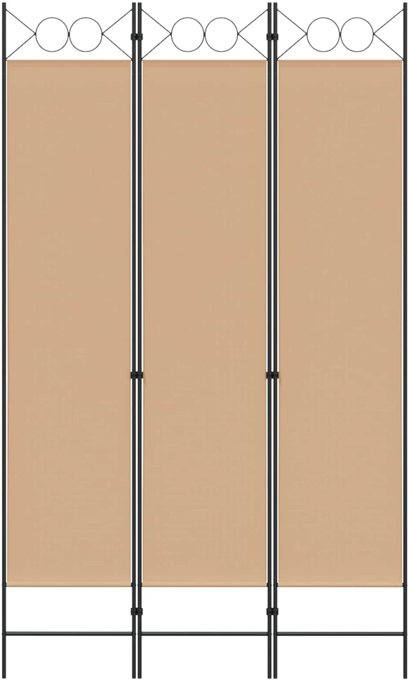 3-panelis kambario skirstytuvas Smėlio 120 x 200 cm Audinys