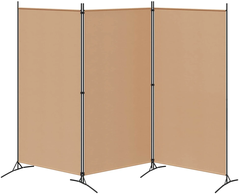 3-panelis kambario skirstytuvas Smėlio 260 x 180 cm Audinys