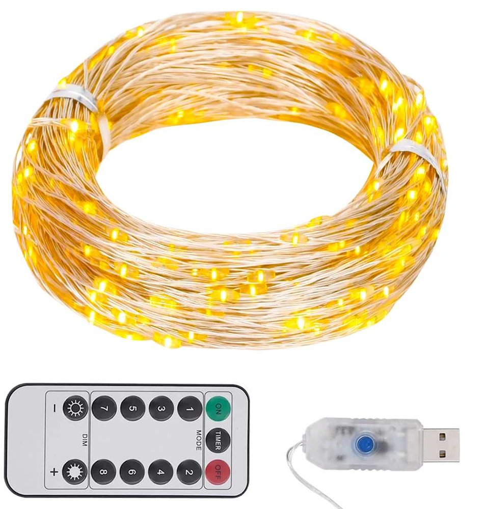 300 LED lempučių girlianda, šiltos baltos spalvos, 30m