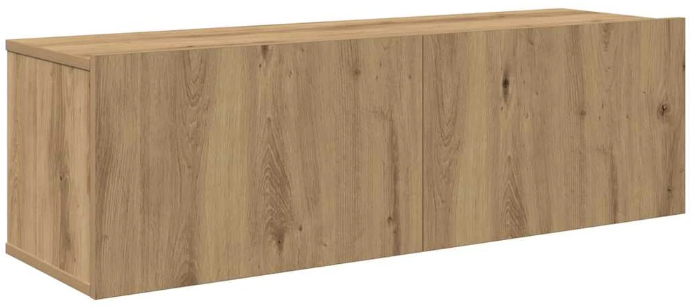 TV staliukas 4 dalių sieninis televizoriaus spintelės komplektas Artisan Oak