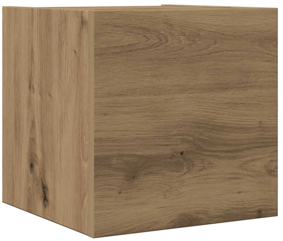 TV staliukas 4 dalių sieninis televizoriaus spintelės komplektas Artisan Oak