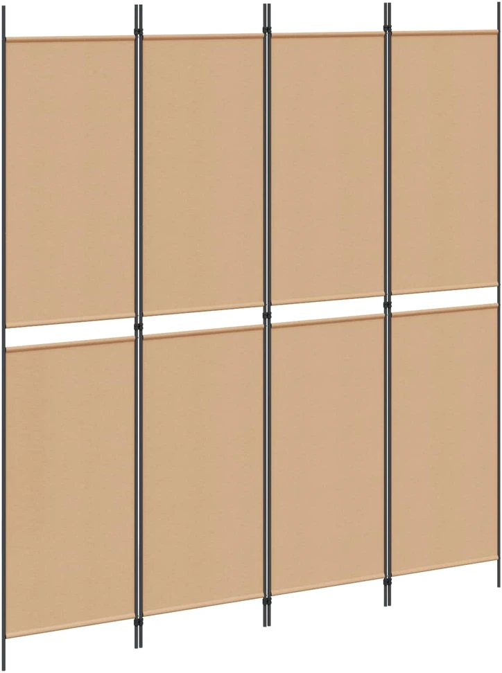 4-skydelis kambario skaidytuvas Smėlio 200 x 220 cm Audinys