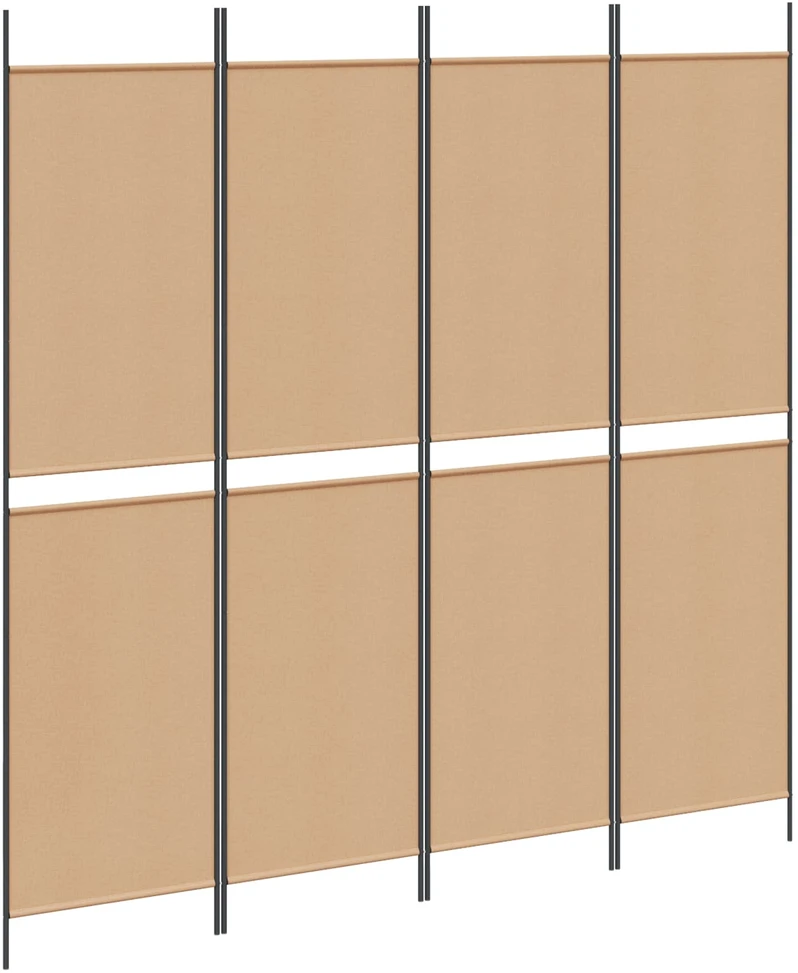 4-skydelis kambario skirstytuvas Smėlio 200 x 200 cm Audinys