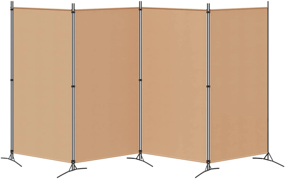 4-skydelis kambario skirstytuvas Smėlio 346 x 180 cm Audinys