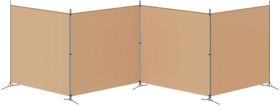 4-skydelis kambario skirstytuvas Smėlio 698 x 180 cm Audinys