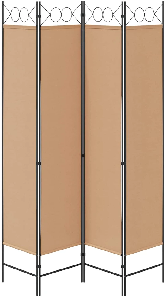 4-skydelis kambario skirstytuvas Smėlio 160 x 200 cm Audinys