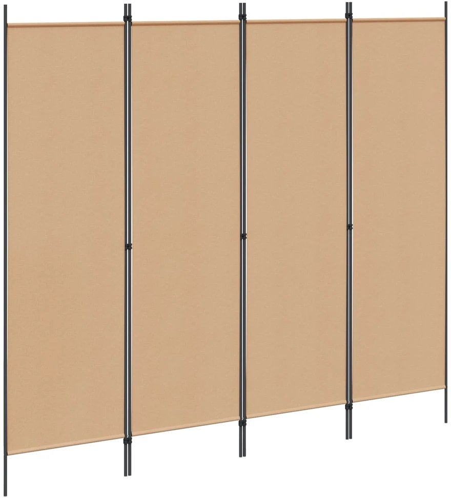 4-skydelis kambario skirstytuvas Smėlio 200 x 180 cm Audinys