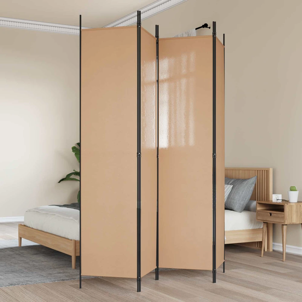4-skydelis kambario skirstytuvas Smėlio 200 x 220 cm Audinys