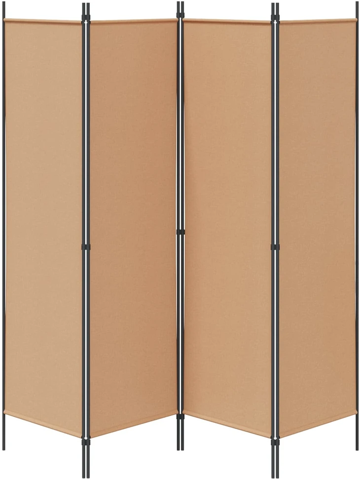 4-skydelis kambario skirstytuvas Smėlio 200 x 180 cm Audinys