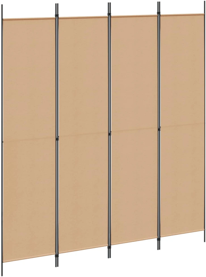 4-skydelis kambario skirstytuvas Smėlio 200 x 220 cm Audinys