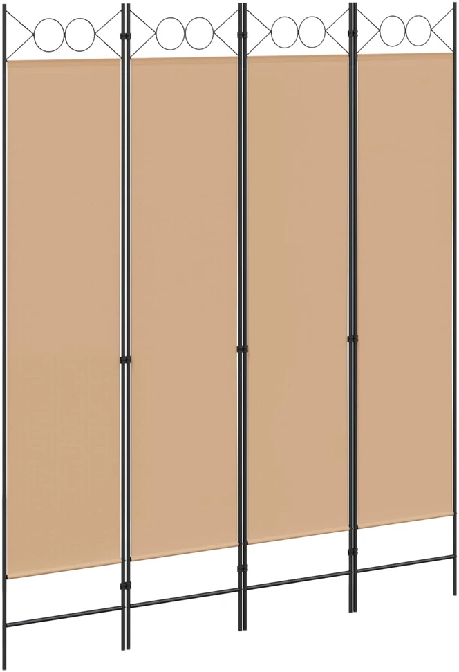 4-skydelis kambario skirstytuvas Smėlio 160 x 200 cm Audinys