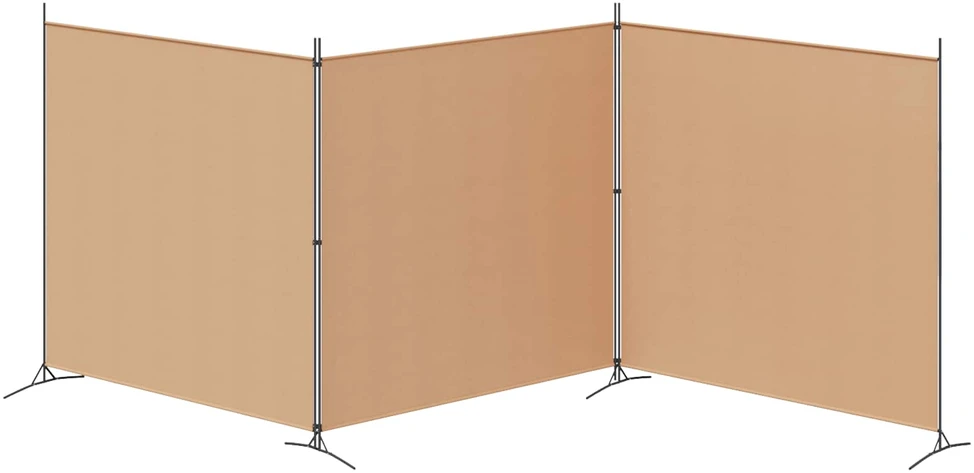 4-skydelis kambario skirstytuvas Smėlio 525 x 180 cm Audinys