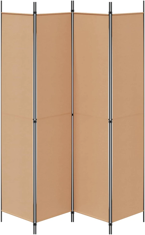4-skydelis kambario skirstytuvas Smėlio 200 x 220 cm Audinys