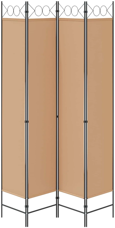 4-skydelis kambario skirstytuvas Smėlio 160 x 220 cm Audinys