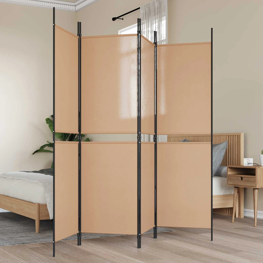 4-skydelių kambarį skiriantis Smėlio 200 x 180 cm Audinys