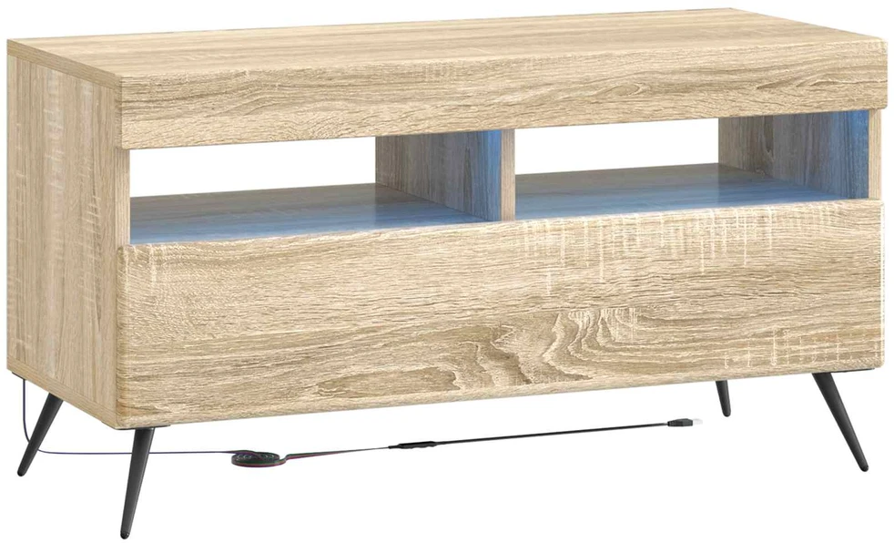 TV staliukas 5 dalių LED televizoriaus stovas Sonoma ąžuolas