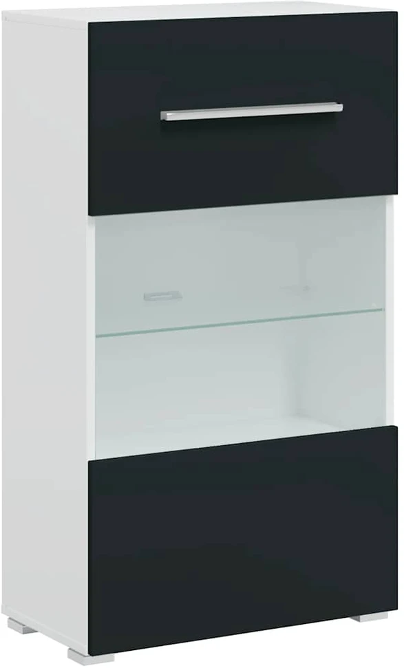 TV staliukas 5 dalių televizoriaus spintelės su LED apšvietimu, matinės indigo spalvos, inžinerinė mediena
