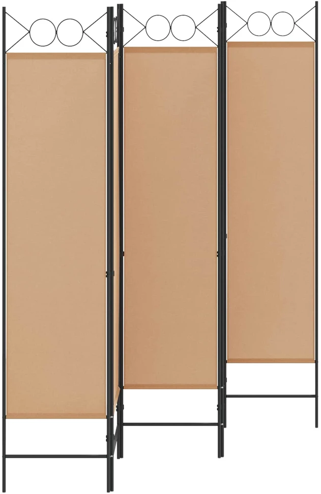 5-Panelis kambario skydas Smėlio 200 x 180 cm Audinys